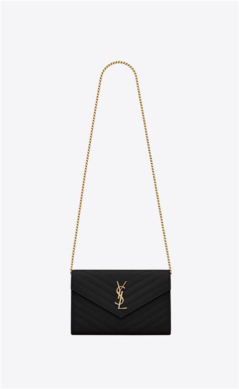 ysl leather chain wallet|ysl cassandra chain wallet.